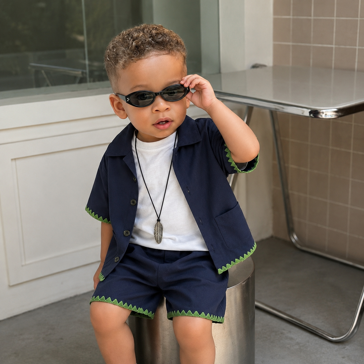 Conjunto Manga Curta Infantil Noah™